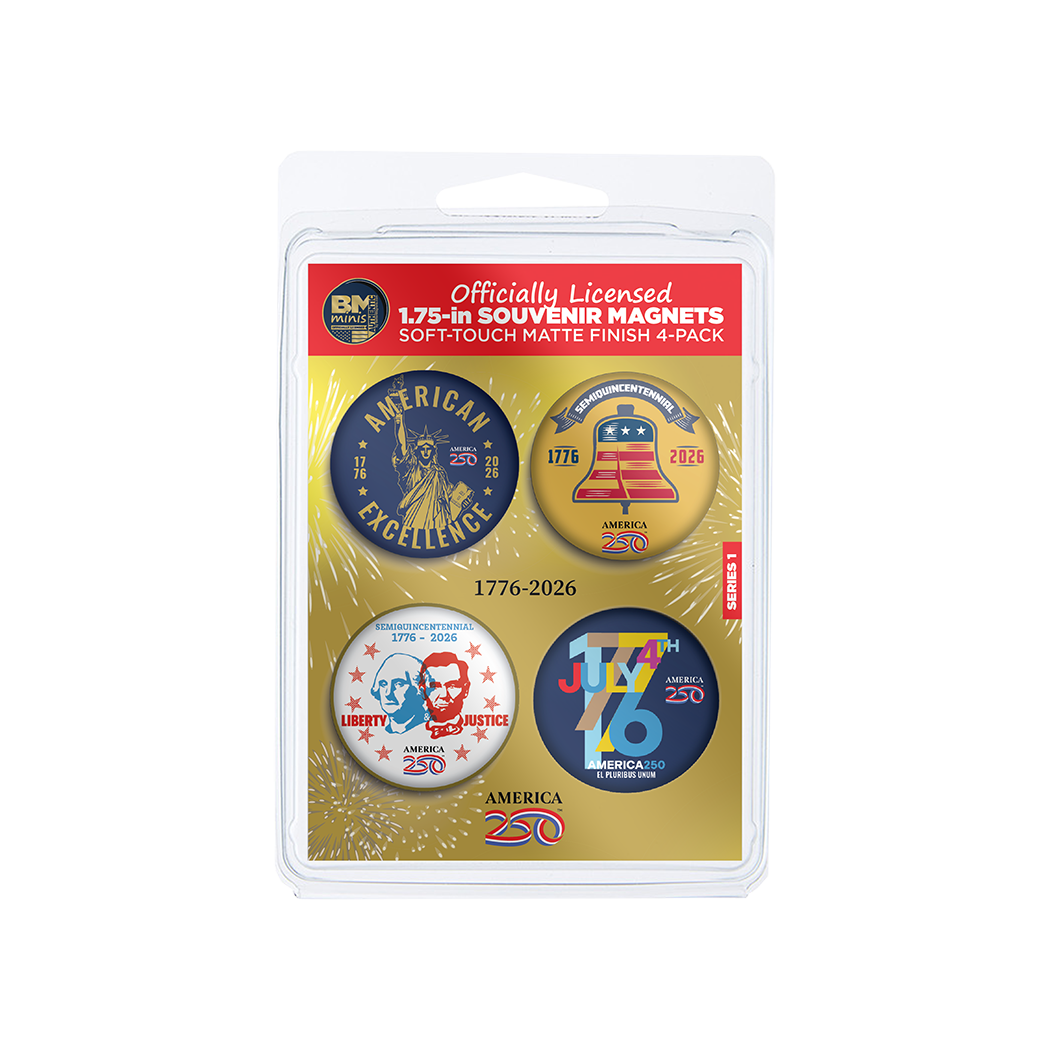 America250™ 1.75-in Round Better Minis 4-Pack | Series 1 | Officially Licensed America250™