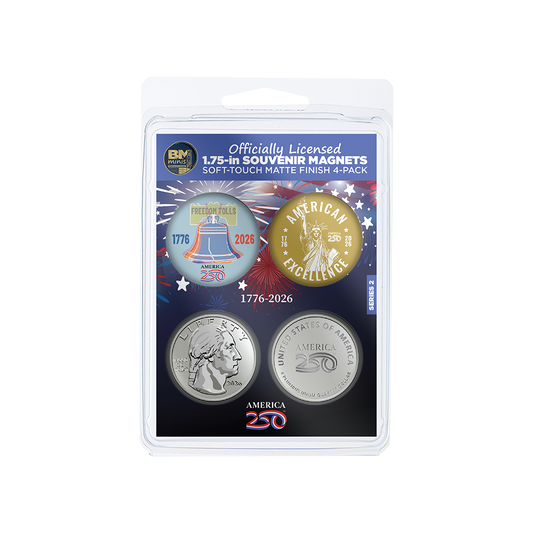 America250™ 1.75-in Round Better Minis 4-Pack | Series 2 | Officially Licensed America250™