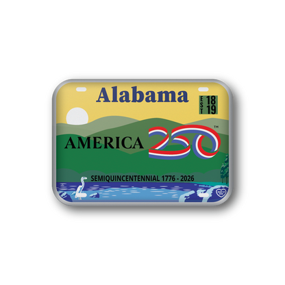 Alabama 250 License Plate | Officially Licensed America250™