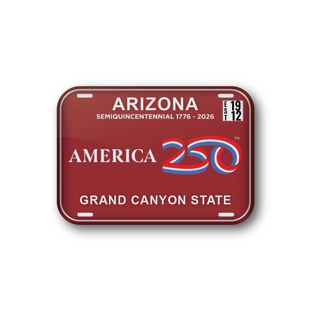 Arizona Red 250 License Plate | Officially Licensed America250™