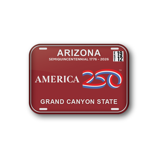 Arizona Red 250 License Plate | Officially Licensed America250™