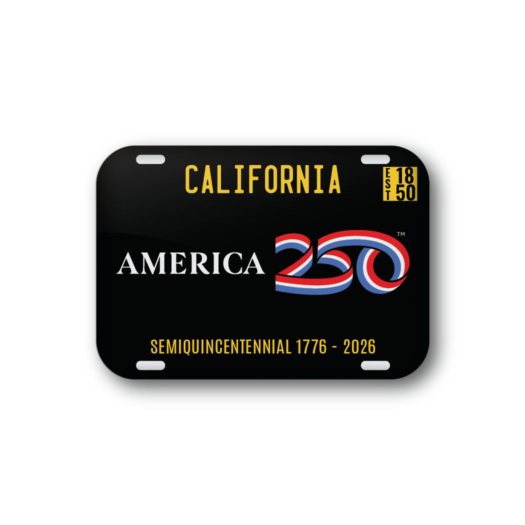 California Black 250 License Plate | Officially Licensed America250™