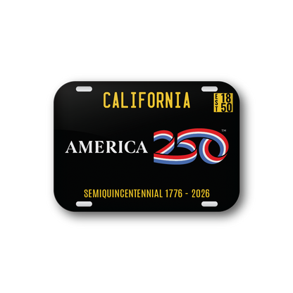 California Black 250 License Plate | Officially Licensed America250™