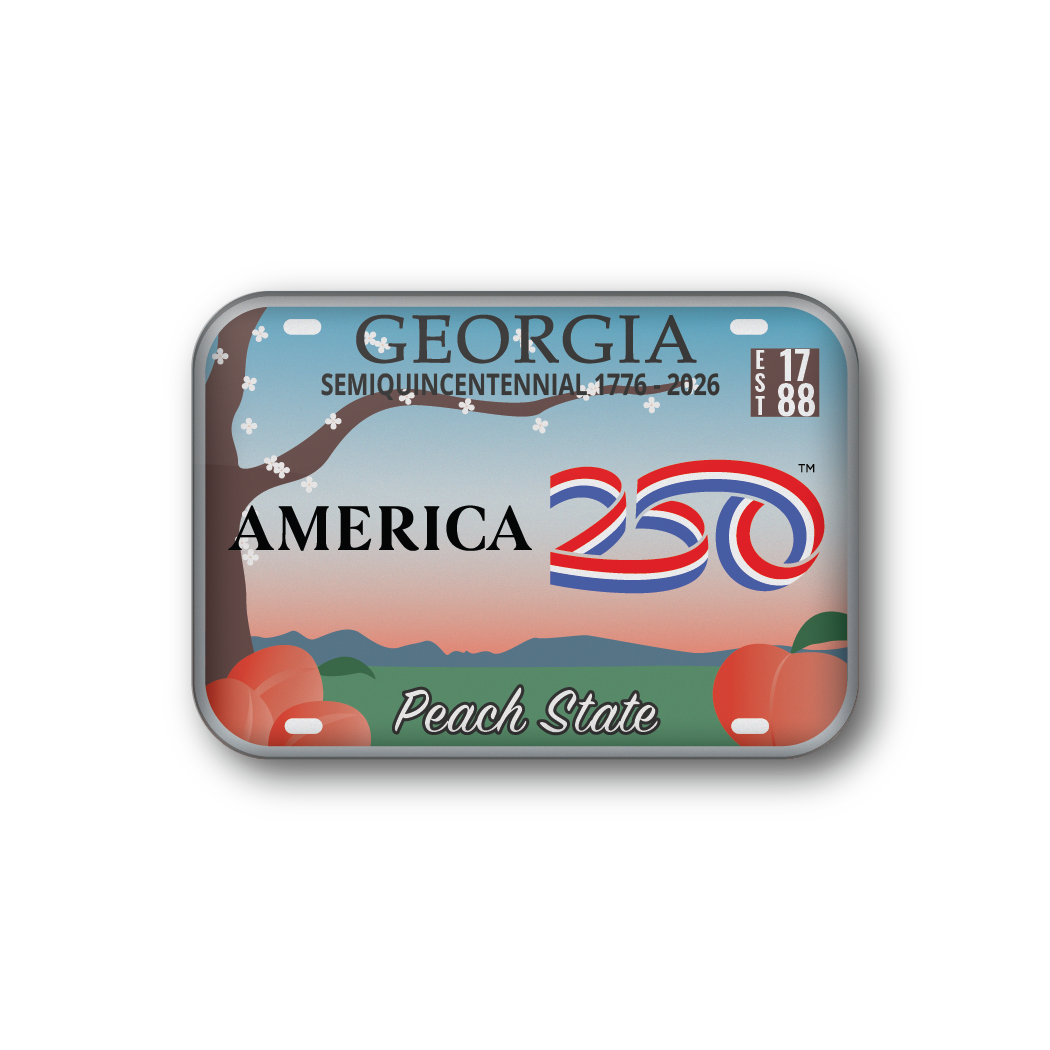Georgia 250 License Plate | Officially Licensed America250™