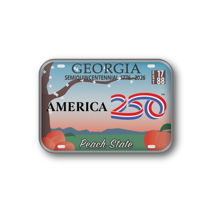 Georgia 250 License Plate | Officially Licensed America250™