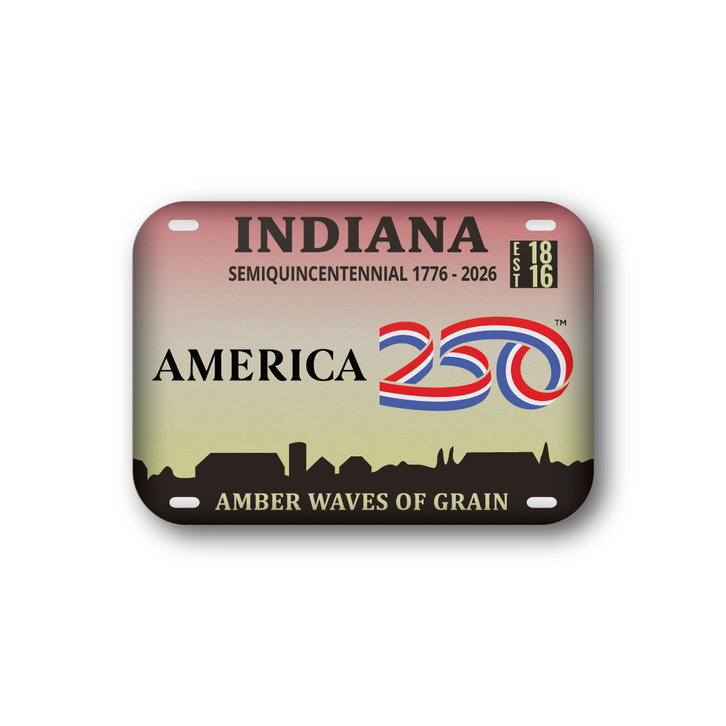 Indiana 250 License Plate | Officially Licensed America250™