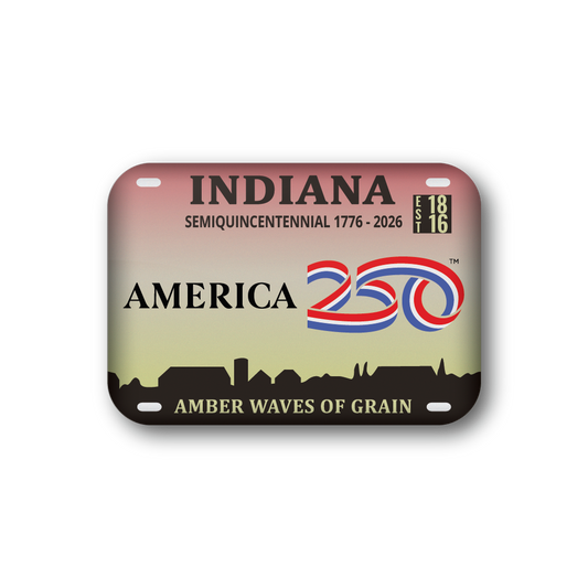 Indiana 250 License Plate | Officially Licensed America250™