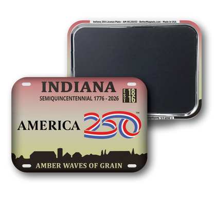 Indiana 250 License Plate | Officially Licensed America250™
