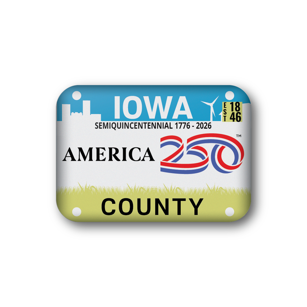 Iowa 250 License Plate | Officially Licensed America250™