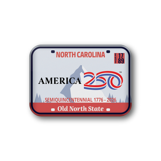 North Carolina 250 License Plate | Officially Licensed America250™