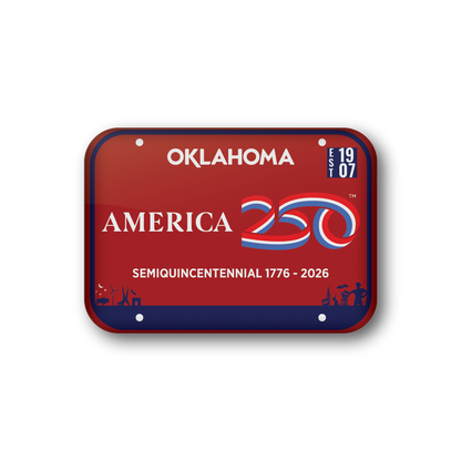 Oklahoma 250 License Plate | Officially Licensed America250™