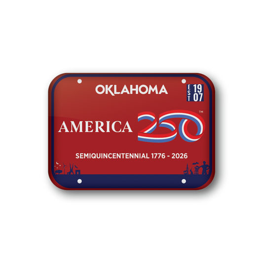 Oklahoma 250 License Plate | Officially Licensed America250™