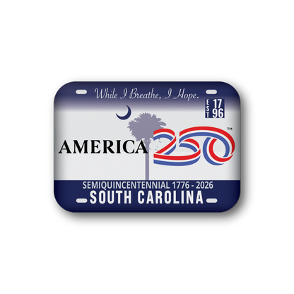 South Carolina 250 License Plate | Officially Licensed America250™