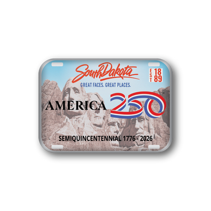 South Dakota 250 License Plate | Officially Licensed America250™