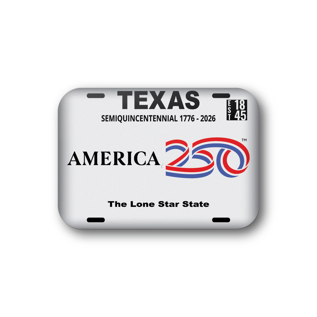 Texas White 250 License Plate | Officially Licensed America250™