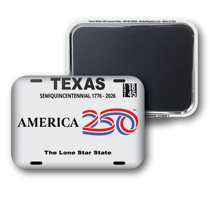 Texas White 250 License Plate | Officially Licensed America250™