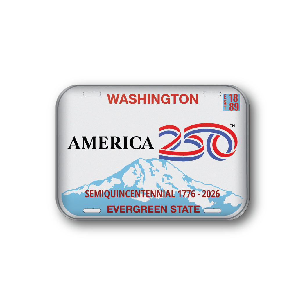 Washington 250 License Plate | Officially Licensed America250™