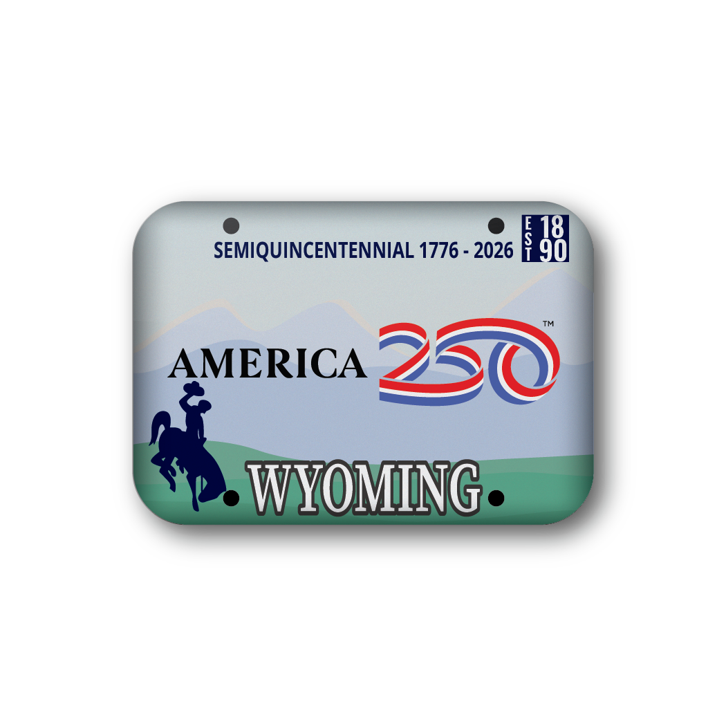 Wyoming 250 License Plate | Officially Licensed America250™