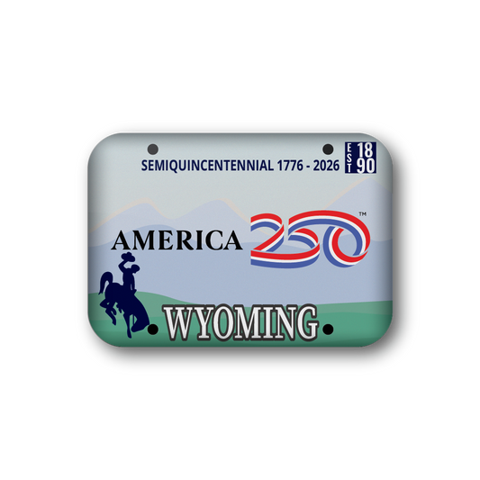 Wyoming 250 License Plate | Officially Licensed America250™