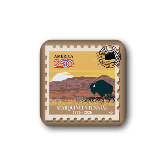 America250™ North Dakota Stamp | Officially Licensed America250™