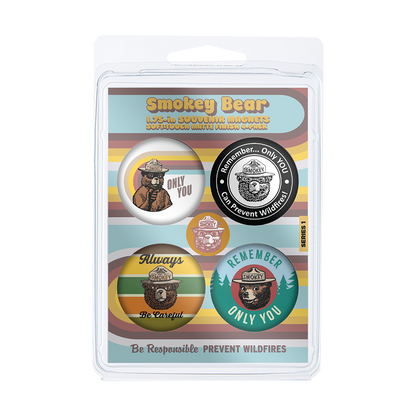 Smokey Bear 1.75-in Round Better Minis 4-Pack | Series 1 | Officially Licensed Smokey Bear