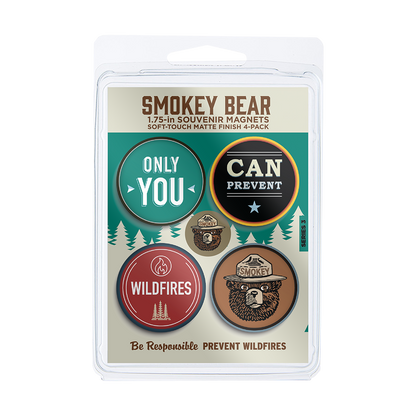 Smokey Bear 1.75-in Round Better Minis 4-Pack | Series 3 | Officially Licensed Smokey Bear