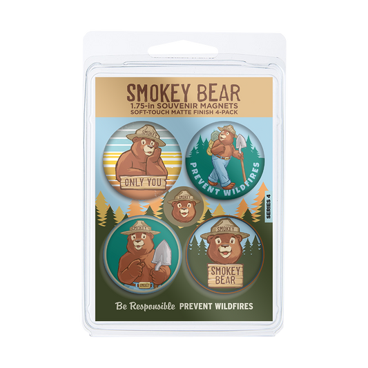 Smokey Bear 1.75-in Round Better Minis 4-Pack | Series 4 | Officially Licensed Smokey Bear