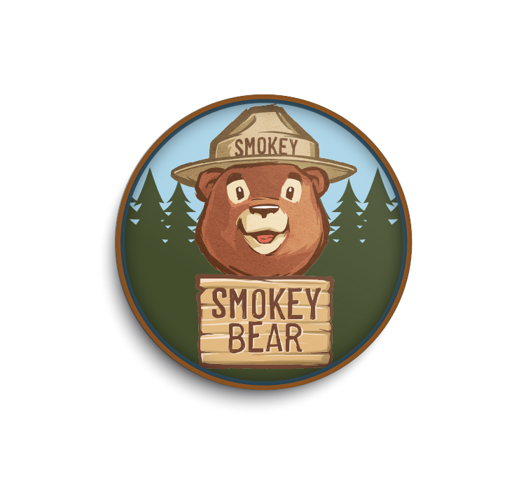 Smokey Bear 1.75-in Round Better Minis 4-Pack | Series 4 | Officially Licensed Smokey Bear