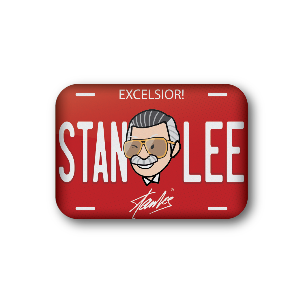Stan Lee Red License Plate
