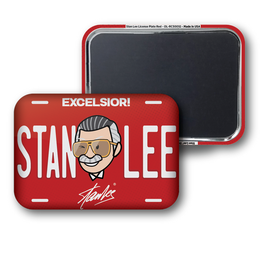 Stan Lee Red License Plate