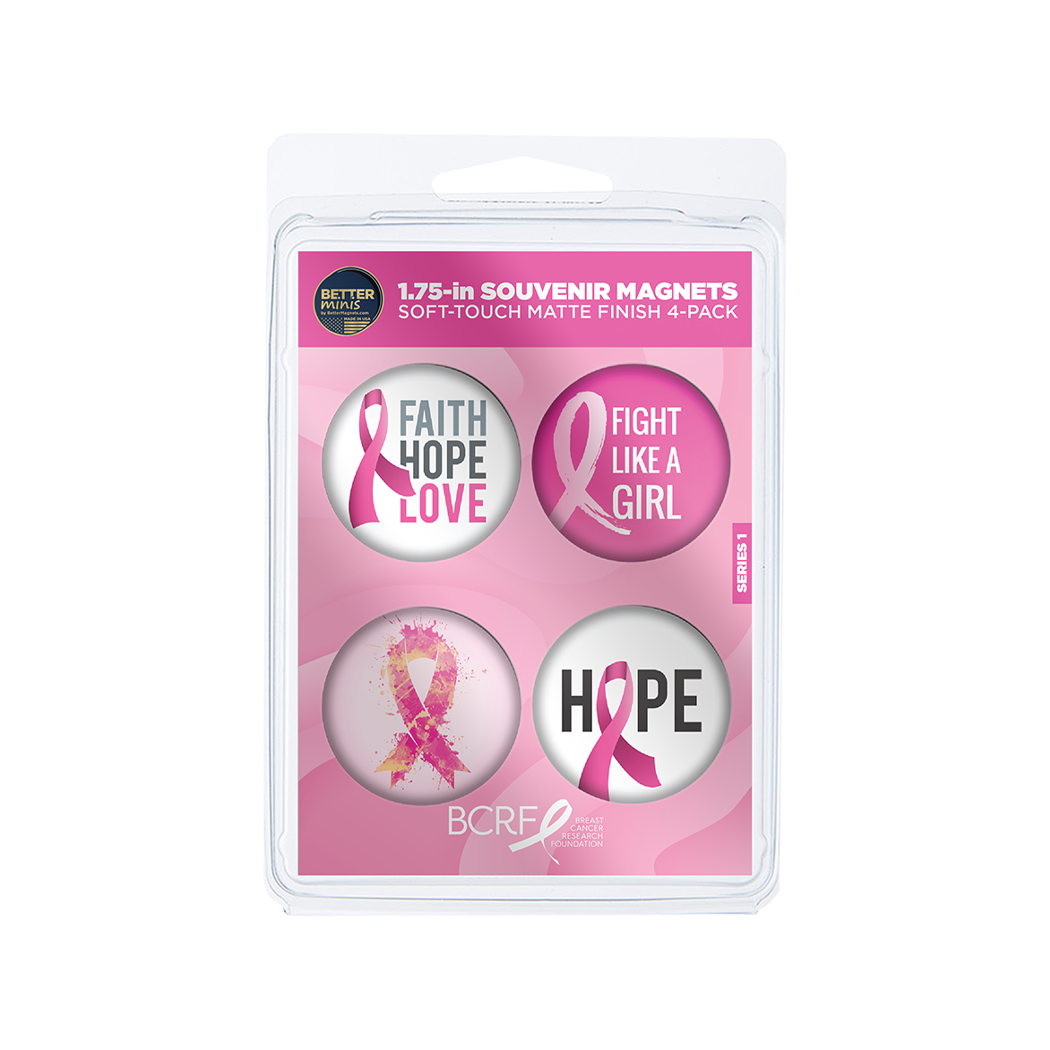 BCRF Breast Cancer 1.75-in Round Better Minis 4-Pack | Series 1