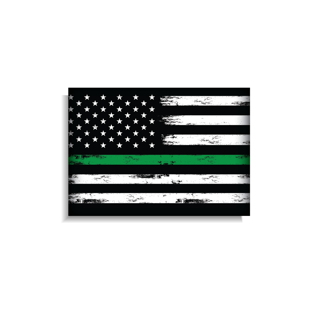 USA Green Stripe Flag