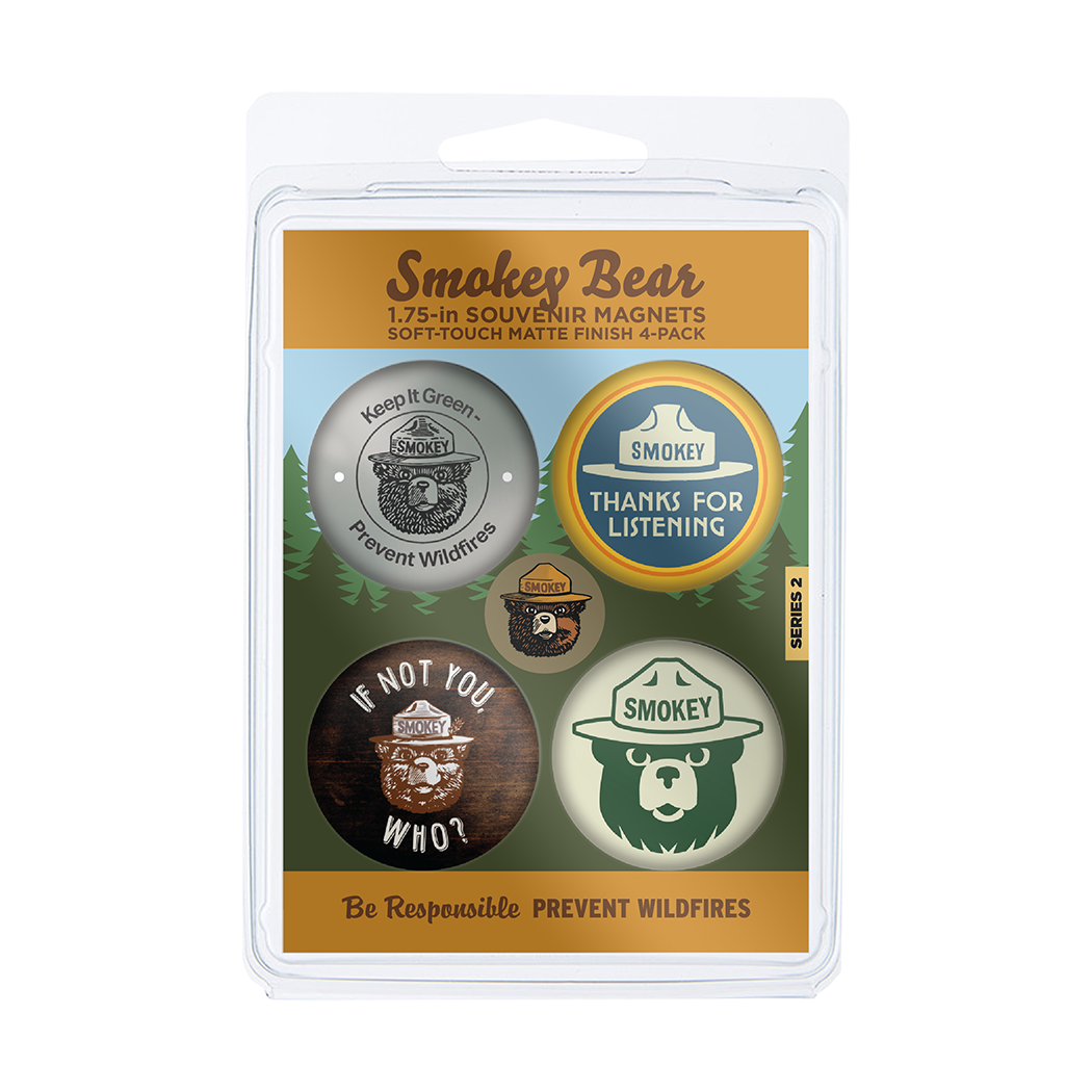 Smokey Bear 1.75-in Round Better Minis 4-Pack | Series 2 | Officially Licensed Smokey Bear